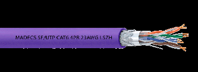 Витая пара S/FTP 4PR 23AWG Cat.6 LSZH(LSOH) экранированная с ограниченным выделением дыма(DCM Test Report)
