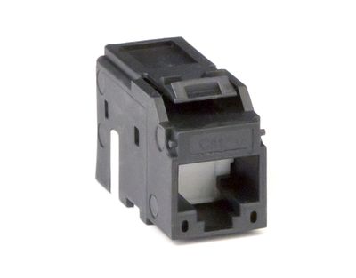 Модуль Keystone RJ45 CAT6 не экранированный черный (12шт в упаковке)