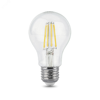 Лампа светодиодная филаментная LED 8 Вт 740 лм 2700К AC185-265В E27 А60 (груша) теплая  Black Filament Gauss