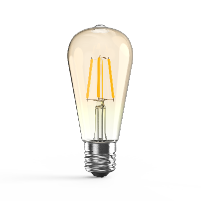 Лампа светодиодная LED 6 Вт 550 Лм 2400К теплая E27 ST64 golden Filament Gauss