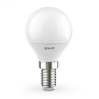 Лампа светодиодная LED 6.5 Вт 520 лм 3000К AC150-265В E14 шар P45 теплая  Black Gauss