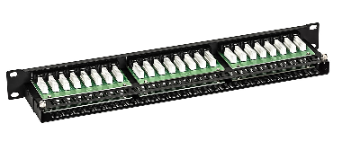 Патч-панель высокой плотности 19', 48хRJ-45, UTP, Cat.5e, 1U