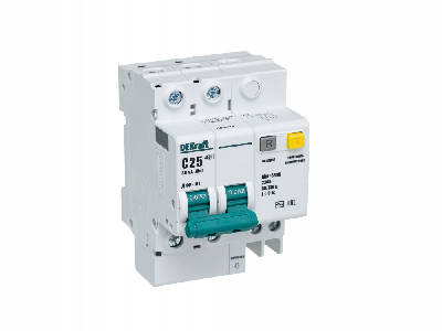 Выключатель автоматический дифференциальный (АВДТ) 2п 25А 30мА тип AC С 4.5кА ДИФ-101