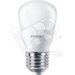 Лампа светодиодная LED 4(40)вт P45 Е27 230в тепло белая матовая