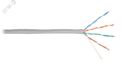 Витая пара СORDLINE U/UTP 4 пары 5e Сu одж.       24AWG(0,51мм) вн.PVC сер.305м