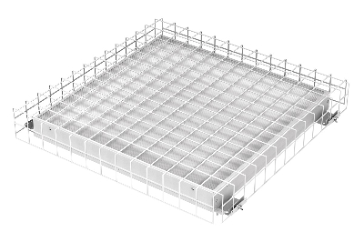 Решетка защитная SPO-BAR-650-650 из армированной стали для светильников 657х657х98 армстронг ЭРА