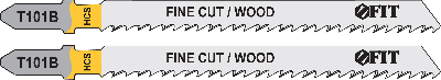 Полотна по дереву, HCS, шлифованные под свободным углом зубья, 100/74/2.5 мм (T101B), 2 шт