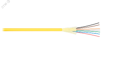 Кабель волоконно-оптический, 4 вол, SM 9/125 OS2, внутр, распред, LSZH, желтый