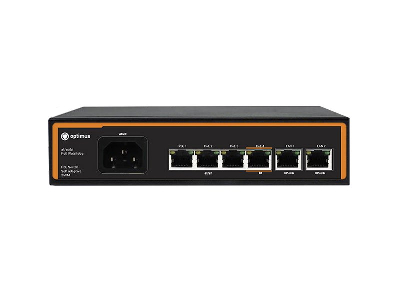 Коммутатор неуправляемый PоE 4 порта 10/100 Мб/с  2хRJ-45, 60Вт