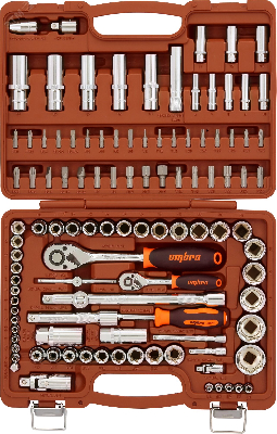 Набор инструмента универсальный 1/4'', 3/8'', и 1/2''DR, 108 предметов