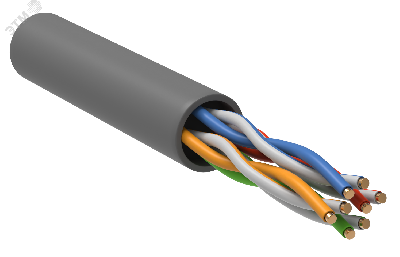 Витая пара U/UTP 5E 4х2х0.52 LSZH серый (305м) РФ/Т