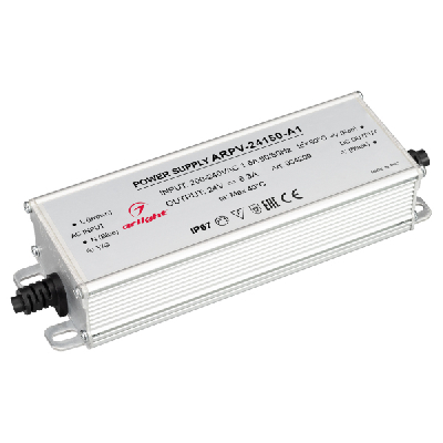 Блок питания ARPV-24150-A1 (24V, 6.25A, 150W) (Arlight, IP67 Металл, 3 года)